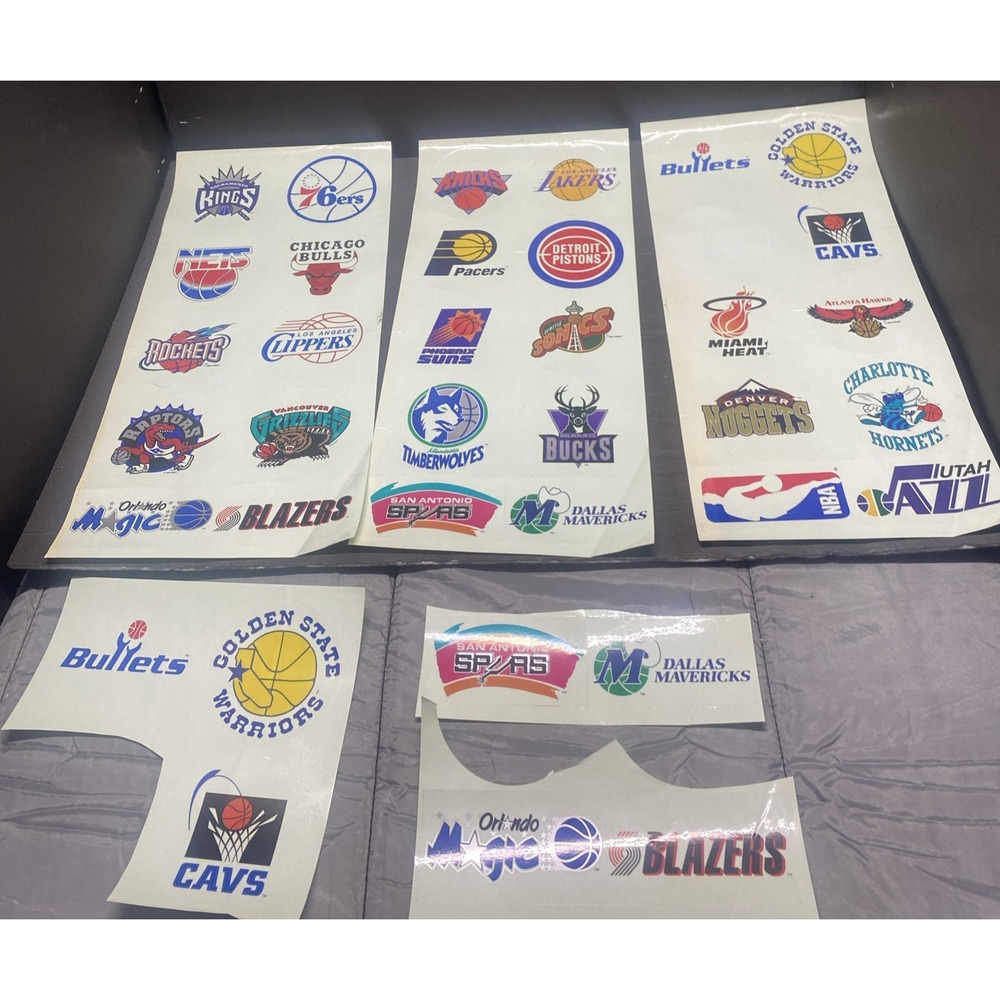 Vintage 1994 NBA Team Logo Stickers 26‎ Stickers Total